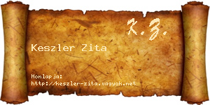 Keszler Zita névjegykártya